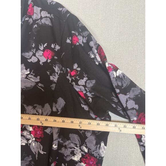 Torrid Size 6 6X Ponte Knit Flare Open Front Blazer Cardigan Floral NEW Classic - Picture 7 of 12